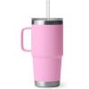 imageYETI Rambler Tumbler with Handle and Straw Lid Vacuum Insulated Travel Mug Stainless SteelPower Pink