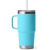 imageYETI Rambler Tumbler with Handle and Straw Lid Vacuum Insulated Travel Mug Stainless SteelReef Blue