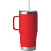 imageYETI Rambler Tumbler with Handle and Straw Lid Vacuum Insulated Travel Mug Stainless SteelRescue Red