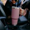 imageYETI Rambler Tumbler with Handle and Straw Lid Vacuum Insulated Travel Mug Stainless SteelSandstone Pink