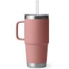 imageYETI Rambler Tumbler with Handle and Straw Lid Vacuum Insulated Travel Mug Stainless SteelSandstone Pink