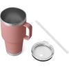 imageYETI Rambler Tumbler with Handle and Straw Lid Vacuum Insulated Travel Mug Stainless SteelSandstone Pink