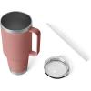 imageYETI Rambler Tumbler with Handle and Straw Lid Vacuum Insulated Travel Mug Stainless SteelSandstone Pink