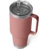 imageYETI Rambler Tumbler with Handle and Straw Lid Vacuum Insulated Travel Mug Stainless SteelSandstone Pink