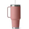 imageYETI Rambler Tumbler with Handle and Straw Lid Vacuum Insulated Travel Mug Stainless SteelSandstone Pink
