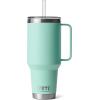 imageYETI Rambler Tumbler with Handle and Straw Lid Vacuum Insulated Travel Mug Stainless SteelSeafoam