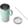 imageYETI Rambler Tumbler with Handle and Straw Lid Vacuum Insulated Travel Mug Stainless SteelSeafoam