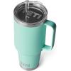 imageYETI Rambler Tumbler with Handle and Straw Lid Vacuum Insulated Travel Mug Stainless SteelSeafoam