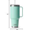 imageYETI Rambler Tumbler with Handle and Straw Lid Vacuum Insulated Travel Mug Stainless SteelSeafoam