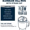 imageYETI Rambler Tumbler with Handle and Straw Lid Vacuum Insulated Travel Mug Stainless SteelTropical Pink