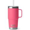 imageYETI Rambler Tumbler with Handle and Straw Lid Vacuum Insulated Travel Mug Stainless SteelTropical Pink