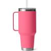 imageYETI Rambler Tumbler with Handle and Straw Lid Vacuum Insulated Travel Mug Stainless SteelTropical Pink