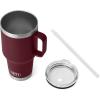 imageYETI Rambler Tumbler with Handle and Straw Lid Vacuum Insulated Travel Mug Stainless SteelWild Vine Red