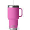 imageYETI Rambler Tumbler with Handle and Straw Lid Vacuum Insulated Travel Mug Stainless SteelWildflower Fuchsia