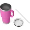 imageYETI Rambler Tumbler with Handle and Straw Lid Vacuum Insulated Travel Mug Stainless SteelWildflower Fuchsia