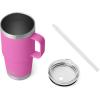 imageYETI Rambler Tumbler with Handle and Straw Lid Vacuum Insulated Travel Mug Stainless SteelWildflower Fuchsia