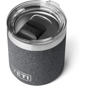 imageYETI Rambler 10 oz Stackable Lowball 20 Vacuum Insulated Stainless Steel with MagSlider LidBlack StoneTextured