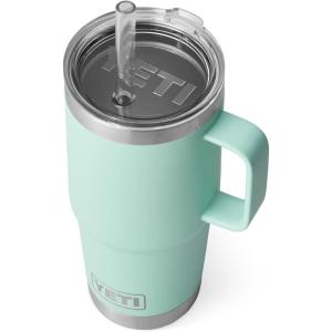 imageYETI Rambler Tumbler with Handle and Straw Lid Vacuum Insulated Travel Mug Stainless SteelSeafoam