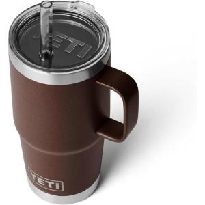 imageYETI Rambler Tumbler with Handle and Straw Lid Vacuum Insulated Travel Mug Stainless SteelWetlands Brown