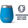imageYETI Rambler 10 oz Wine Tumbler Vacuum Insulated Stainless Steel with MagSlider LidBig Wave Blue