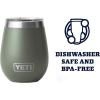 imageYETI Rambler 10 oz Wine Tumbler Vacuum Insulated Stainless Steel with MagSlider LidCamp Green