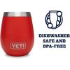 imageYETI Rambler 10 oz Wine Tumbler Vacuum Insulated Stainless Steel with MagSlider LidCanyon Red