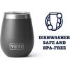 imageYETI Rambler 10 oz Wine Tumbler Vacuum Insulated Stainless Steel with MagSlider LidCharcoal