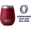 imageYETI Rambler 10 oz Wine Tumbler Vacuum Insulated Stainless Steel with MagSlider LidHarvest Red