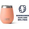 imageYETI Rambler 10 oz Wine Tumbler Vacuum Insulated Stainless Steel with MagSlider LidLowcountry Peach