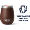 imageYETI Rambler 10 oz Wine Tumbler Vacuum Insulated Stainless Steel with MagSlider LidWetlands Brown