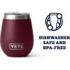 imageYETI Rambler 10 oz Wine Tumbler Vacuum Insulated Stainless Steel with MagSlider LidWild Vine Red