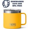 imageYETI Rambler 14 oz Mug Vacuum Insulated Stainless Steel with MagSlider Lid StainlessAlpine Yellow