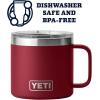 imageYETI Rambler 14 oz Mug Vacuum Insulated Stainless Steel with MagSlider Lid StainlessHarvest Red