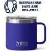 imageYETI Rambler 14 oz Mug Vacuum Insulated Stainless Steel with MagSlider Lid StainlessOffshore Blue
