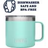 imageYETI Rambler 14 oz Mug Vacuum Insulated Stainless Steel with MagSlider Lid StainlessSeafoam