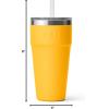 imageYETI Rambler 26 oz Straw Cup Vacuum Insulated Stainless Steel with Straw LidAlpine Yellow