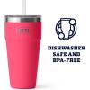 imageYETI Rambler 26 oz Straw Cup Vacuum Insulated Stainless Steel with Straw LidBimini Pink