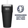 imageYETI Rambler 26 oz Straw Cup Vacuum Insulated Stainless Steel with Straw LidBlack