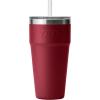 imageYETI Rambler 26 oz Straw Cup Vacuum Insulated Stainless Steel with Straw LidHarvest Red