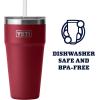 imageYETI Rambler 26 oz Straw Cup Vacuum Insulated Stainless Steel with Straw LidHarvest Red