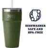 imageYETI Rambler 26 oz Straw Cup Vacuum Insulated Stainless Steel with Straw LidHighlands Olive