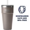 imageYETI Rambler 26 oz Straw Cup Vacuum Insulated Stainless Steel with Straw LidSharptail Taupe