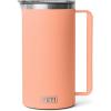 imageYETI Rambler 64 oz Pitcher Vacuum Insulated Stainless Steel with MagSlider Lid NavyLow Country Peach