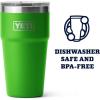 imageYETI Rambler Stackable Pint Vacuum Insulated Stainless Steel with MagSlider LidCanopy Green