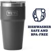 imageYETI Rambler Stackable Pint Vacuum Insulated Stainless Steel with MagSlider LidCharcoal