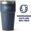 imageYETI Rambler Stackable Pint Vacuum Insulated Stainless Steel with MagSlider LidNavy