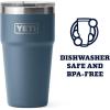 imageYETI Rambler Stackable Pint Vacuum Insulated Stainless Steel with MagSlider LidNordic Blue
