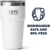 imageYETI Rambler Stackable Pint Vacuum Insulated Stainless Steel with MagSlider LidWhite