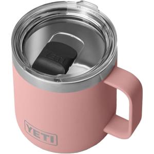 imageYETI Rambler 14 oz Mug Vacuum Insulated Stainless Steel with MagSlider Lid StainlessSandstone Pink