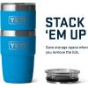 imageYETI Rambler 8 oz Stackable Cup Stainless Steel Vacuum Insulated Espresso Cup with MagSlider LidBig Wave Blue